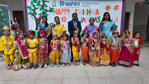 🌸✨ Krishna Janmashtami Celebration at Bhashini International School ✨🌸